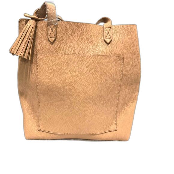 Tan Tote Bag- with Tassel - Picture 1 of 6